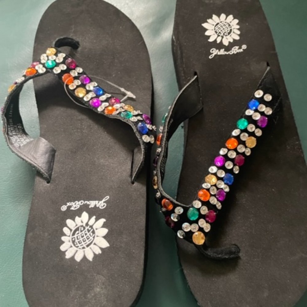 Yellow Box Flip Flops